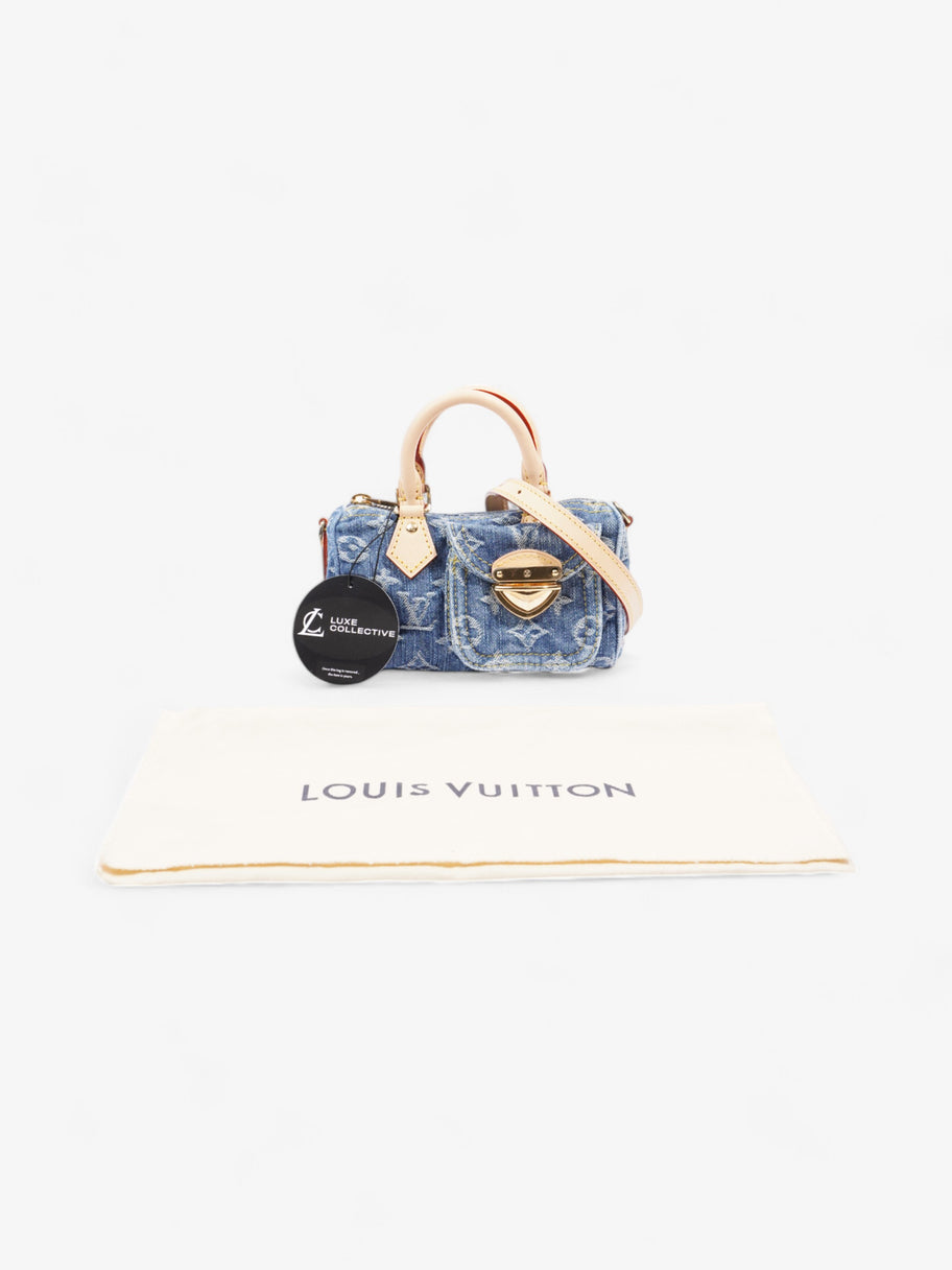 Louis Vuitton Speedy Blue Monogram Denim Nano Image 8