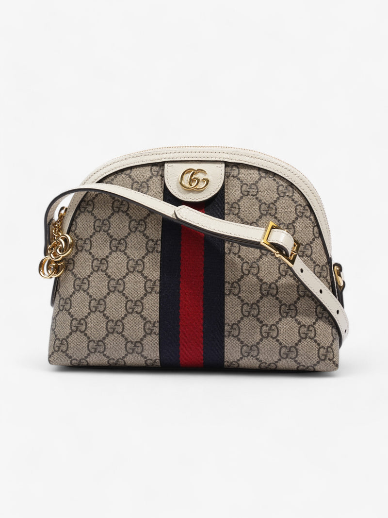  Gucci Ophidia GG Supreme / White Canvas Small