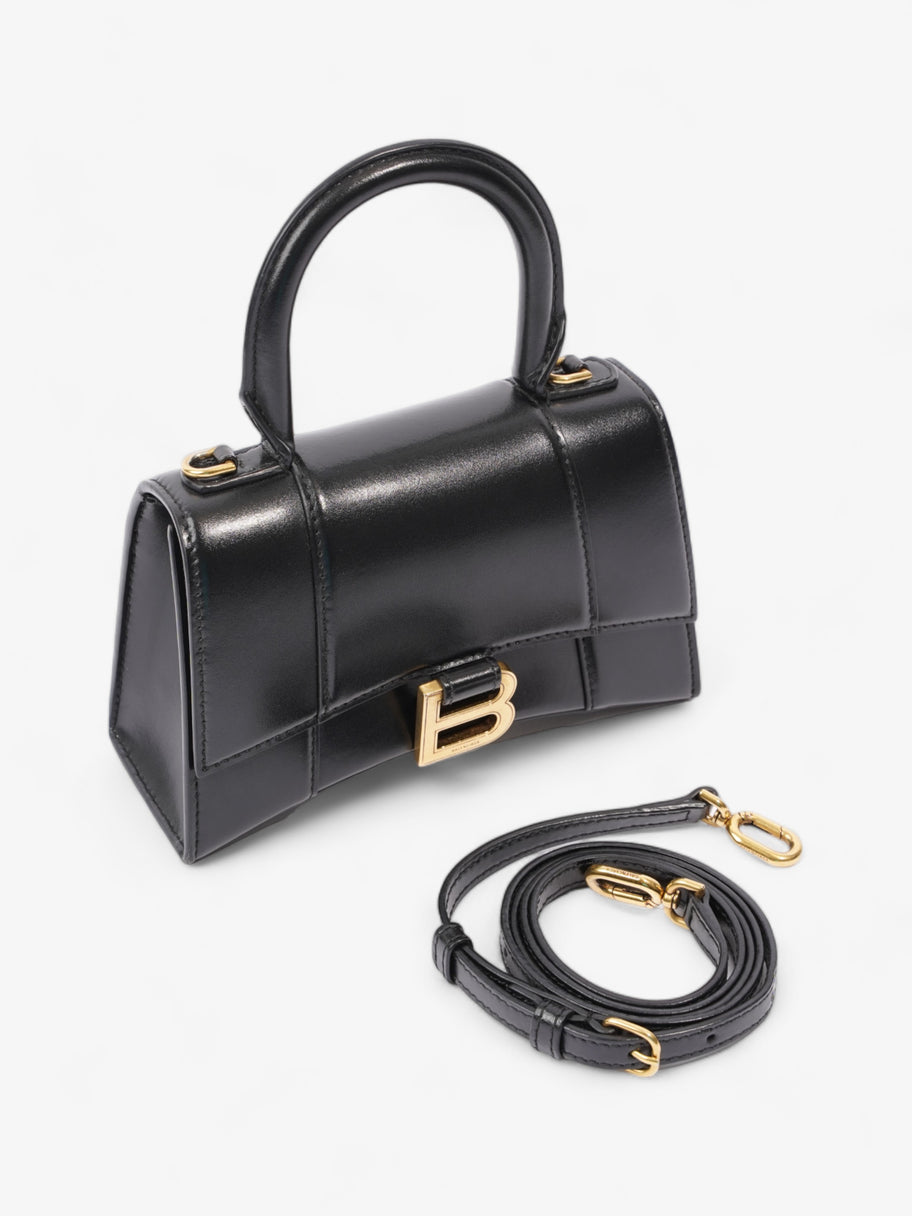 Balenciaga XS Hourglass Black Calfskin Leather Image 7