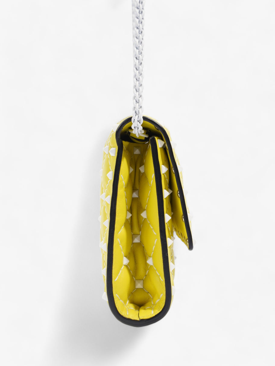 Rockstud Wallet On Chain Yellow Leather Image 5