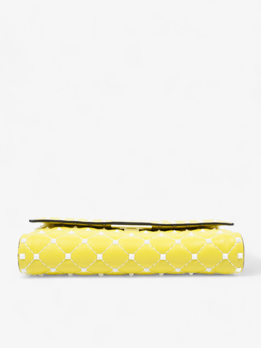 Rockstud Wallet On Chain Yellow Leather Image 6