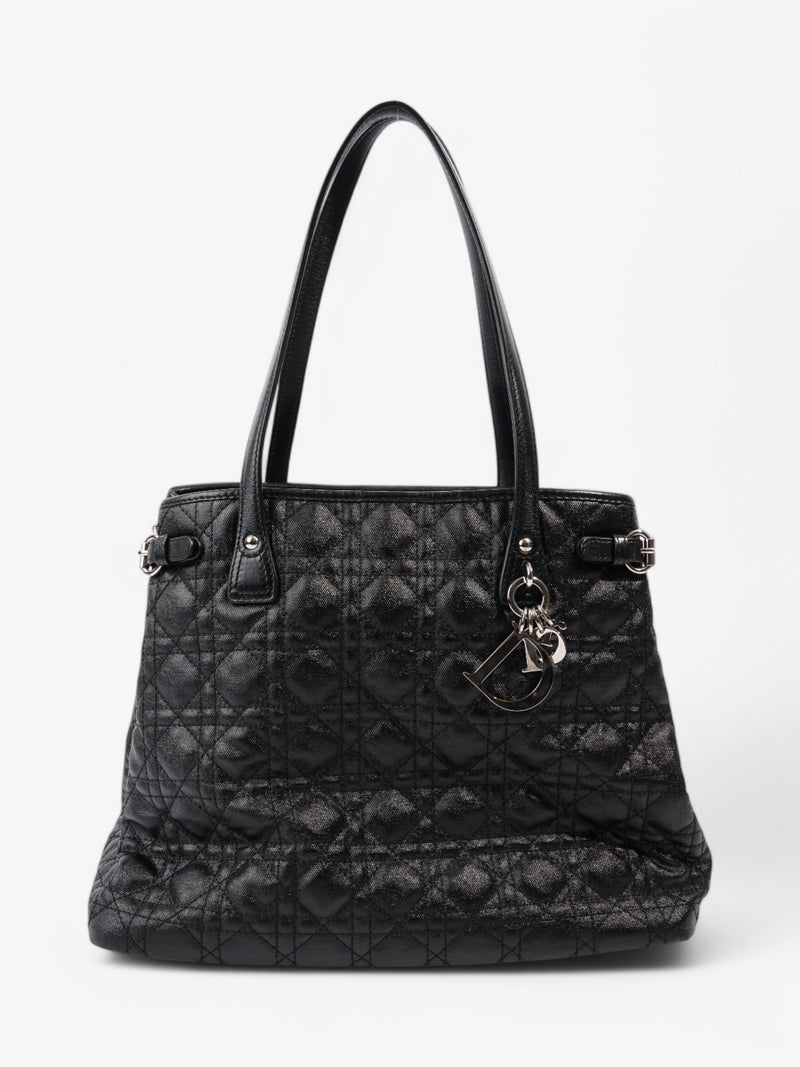  Christian Dior Panarea Tote Black Coated Canvas