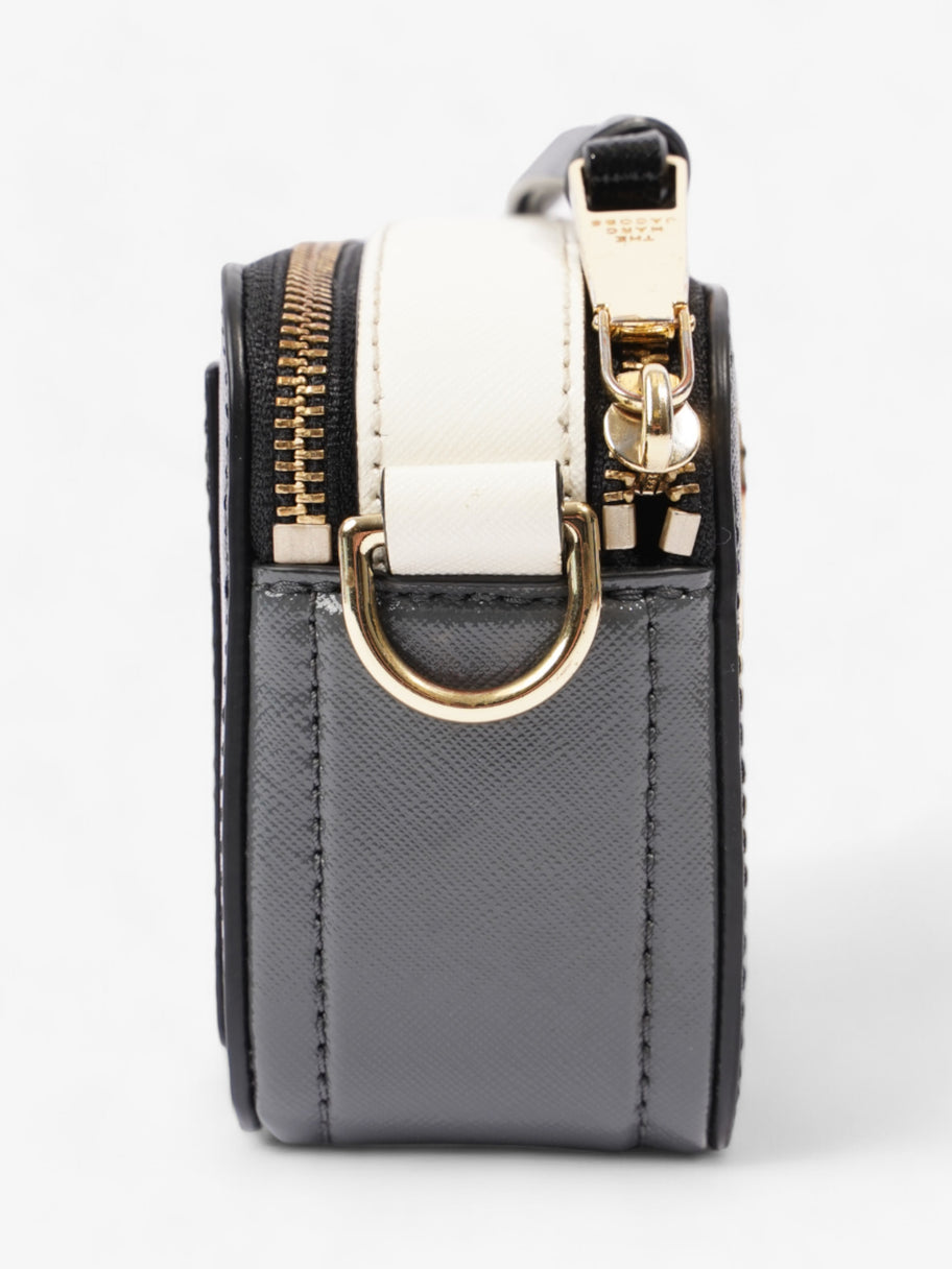 Marc Jacobs The Snapshot Bag Black / White / Grey Saffiano Leather Image 5