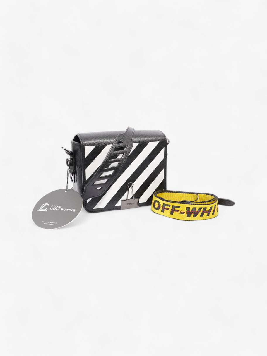 Off White Diag Flap Industrial Bag Black / White / Yellow Leather Image 10