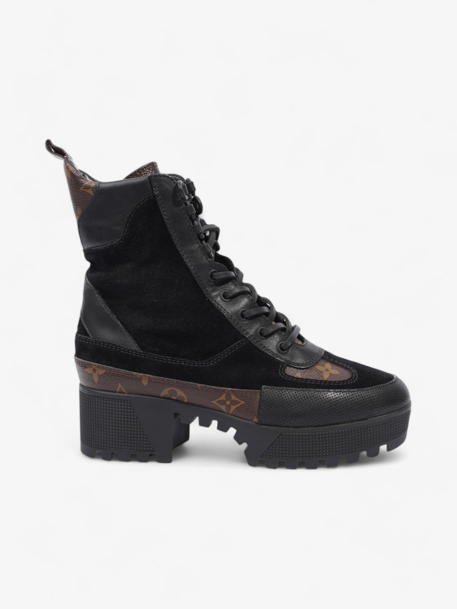 Louis Vuitton Laureate Platform Desert Boot Black / Monogram Suede EU 38 UK 5 Image 1