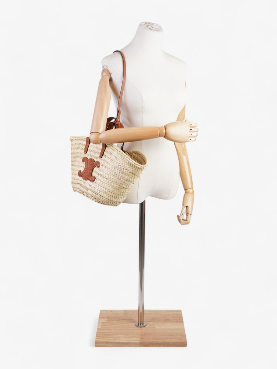 Celine Classic Panier Natural / Brown Palm Leaves Image 2