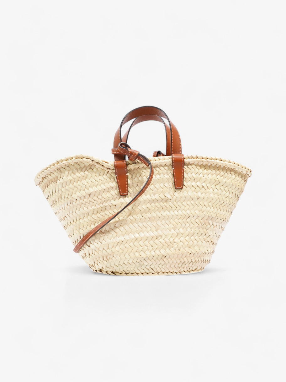 Celine Classic Panier Natural / Brown Palm Leaves Image 4