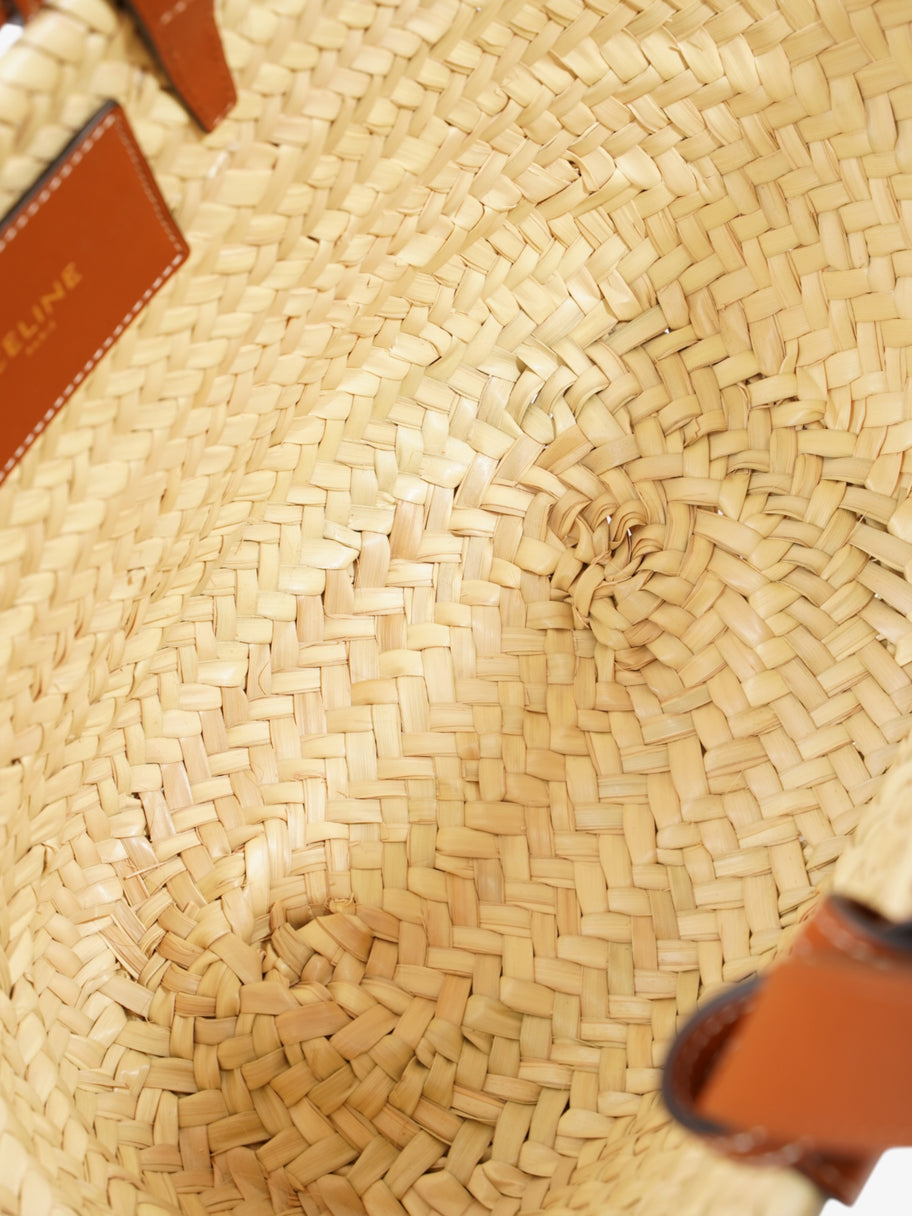 Celine Classic Panier Natural / Brown Palm Leaves Image 8