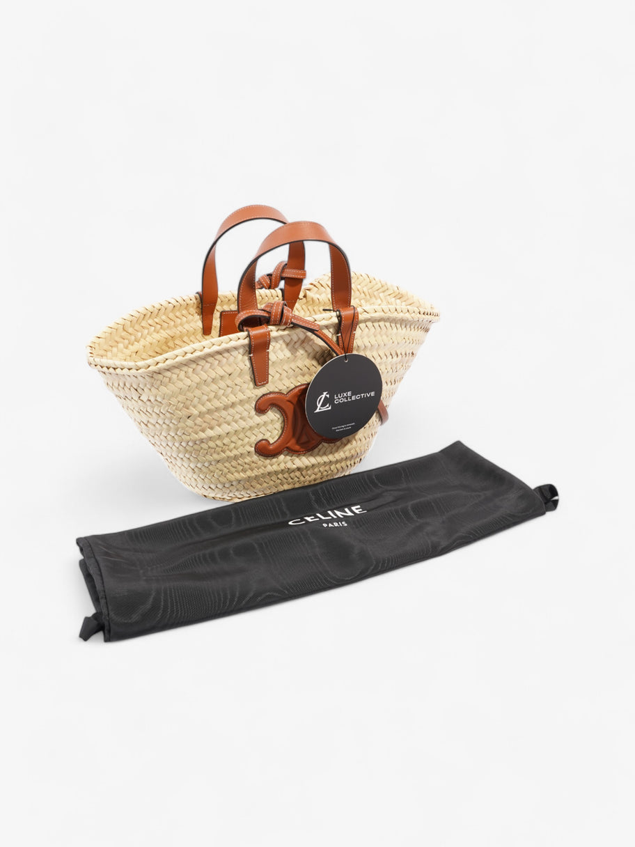 Celine Classic Panier Natural / Brown Palm Leaves Image 10