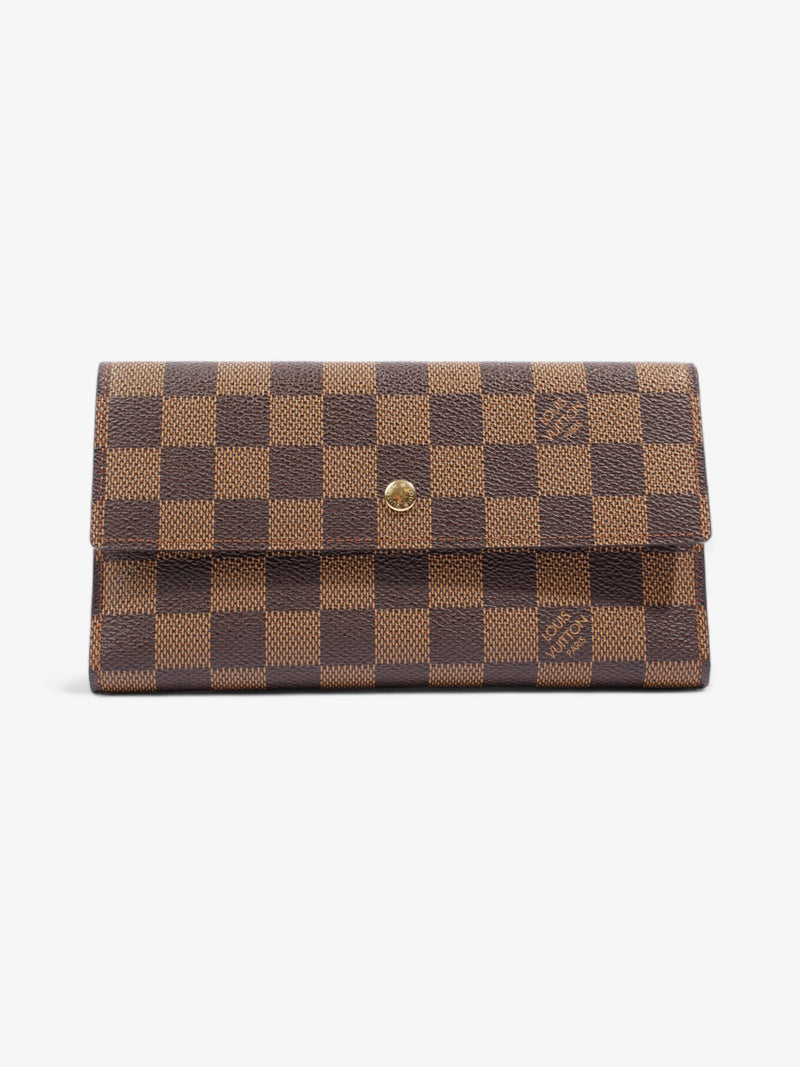  Louis Vuitton Sarah GM Long Wallet Damier Ebene Canvas