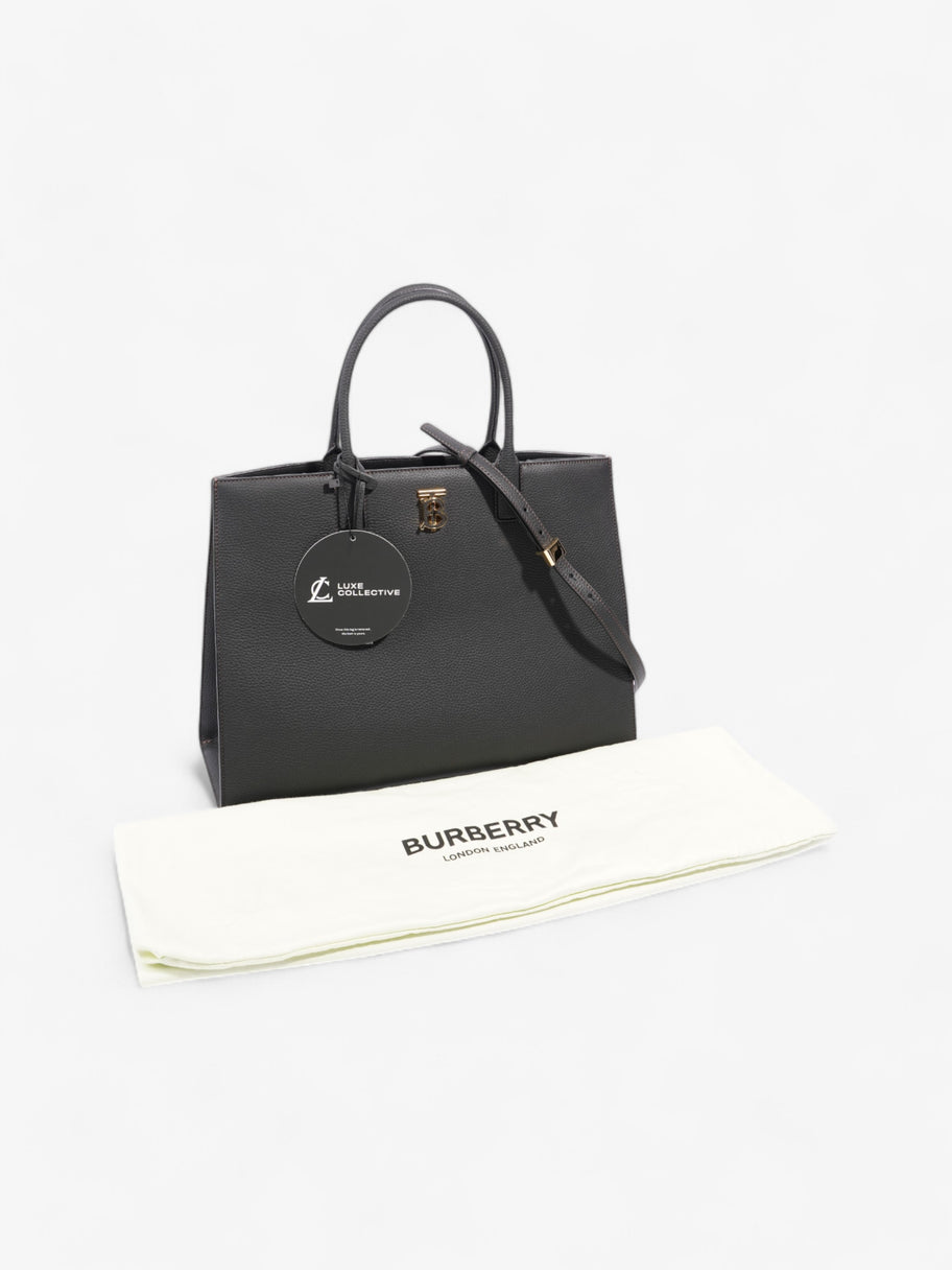 Burberry TB Tote Black Grained Leather Medium Image 10