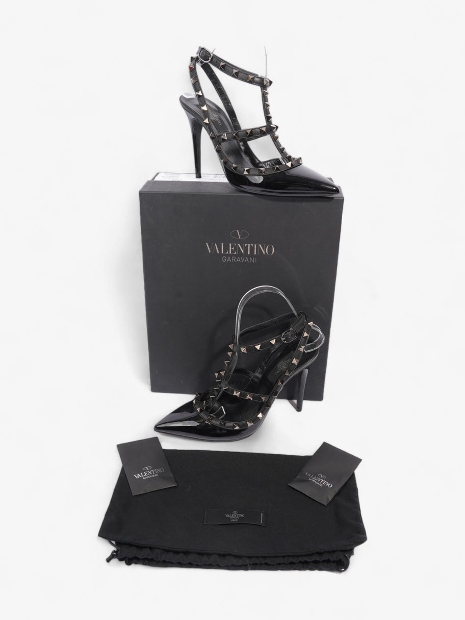 Valentino Rockstud Slingback 100mm Black Patent Leather EU 38 UK 5 Image 10