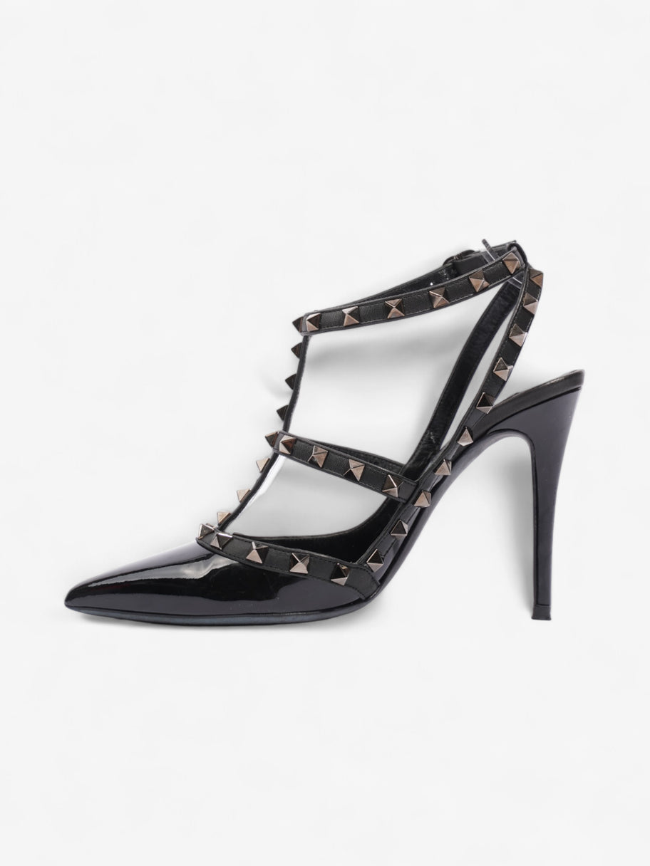 Valentino Rockstud Slingback 100mm Black Patent Leather EU 38 UK 5 Image 3