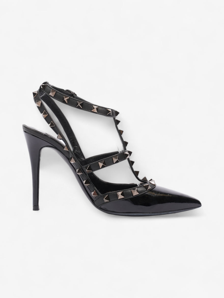 Valentino Rockstud Slingback 100mm Black Patent Leather EU 38 UK 5 Image 4