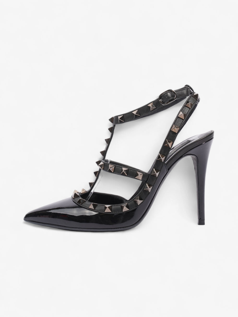 Valentino Rockstud Slingback 100mm Black Patent Leather EU 38 UK 5 Image 5