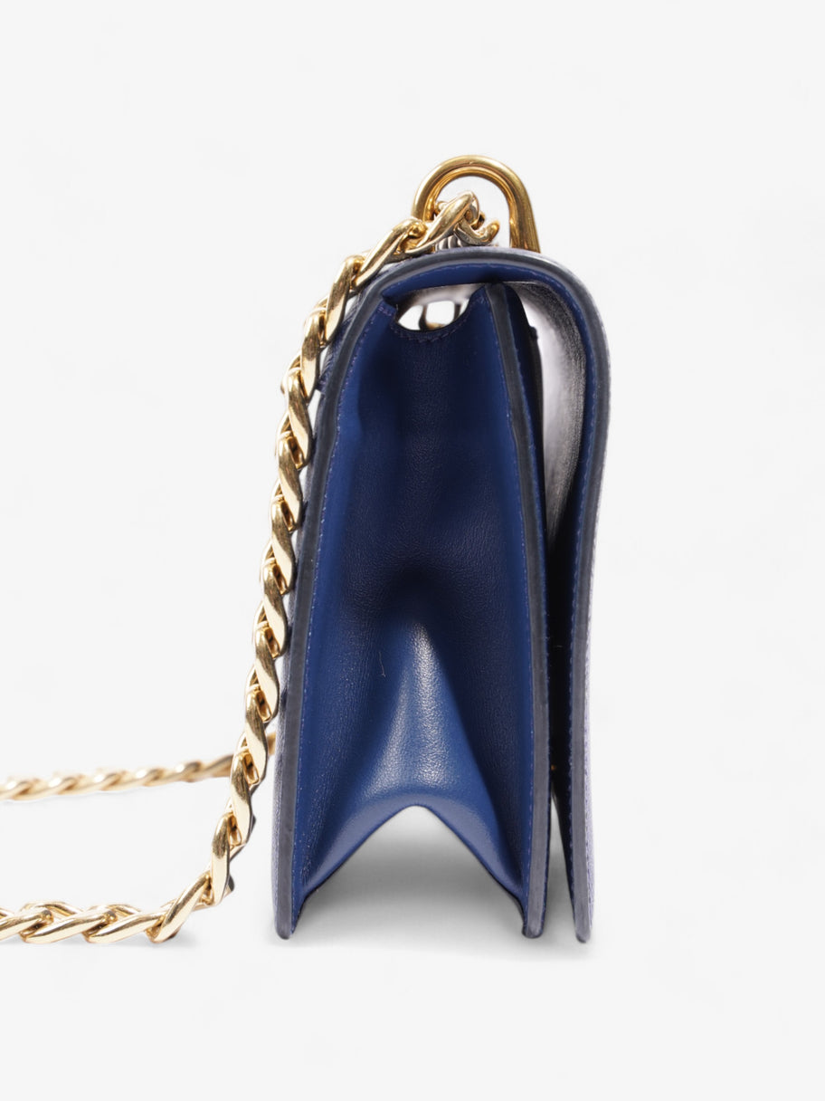 Prada Chain Shoulder Bag Cobalt Blue Saffiano Leather Image 5