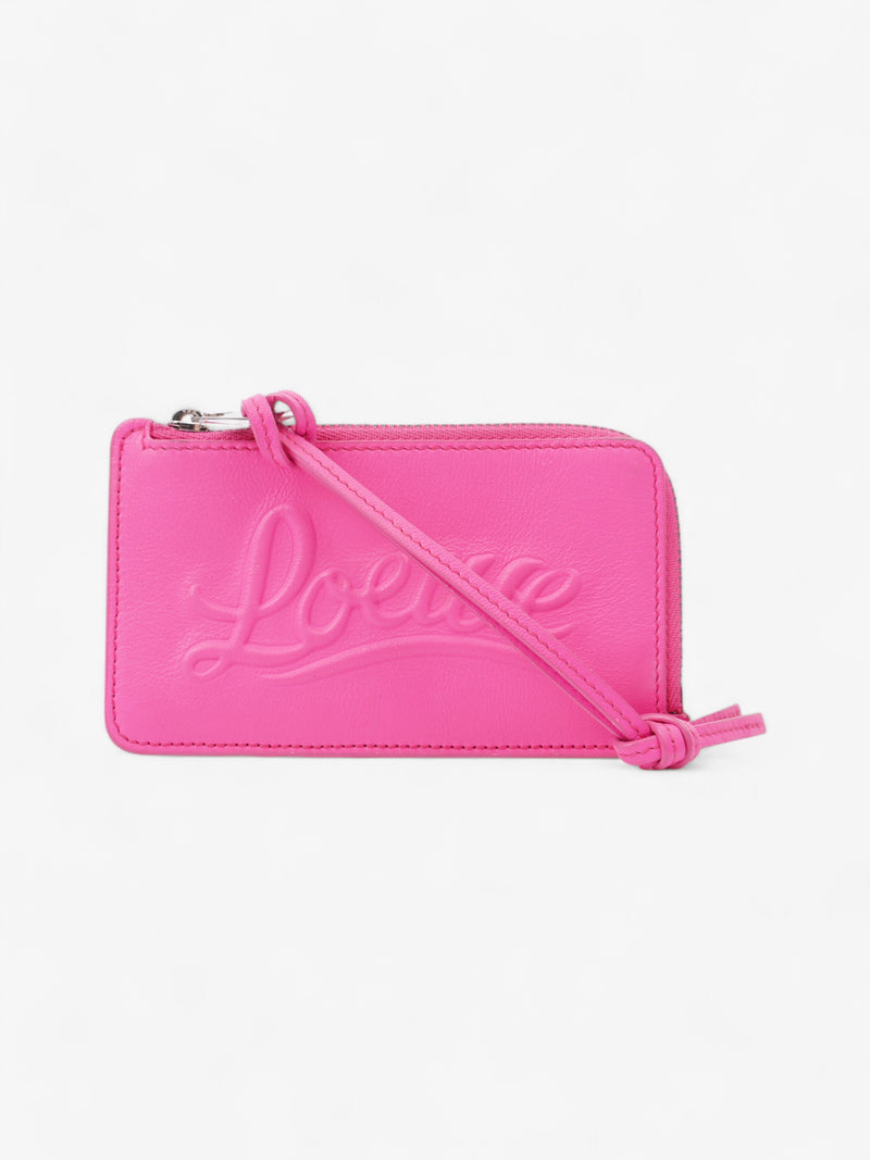  Loewe Logo Coin Cardholder Fuschia Leather