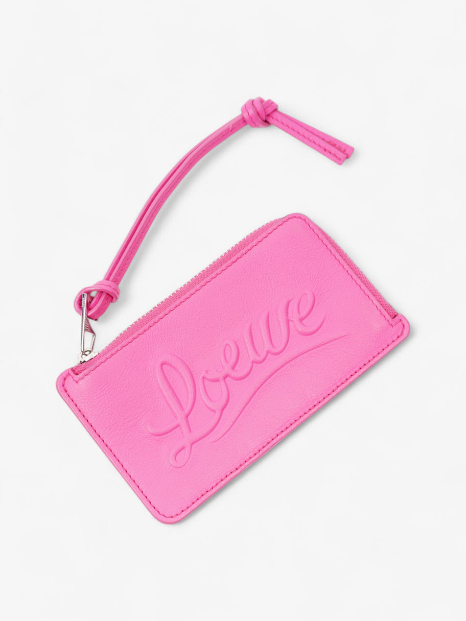 Loewe Logo Coin Cardholder Fuschia Leather Image 3