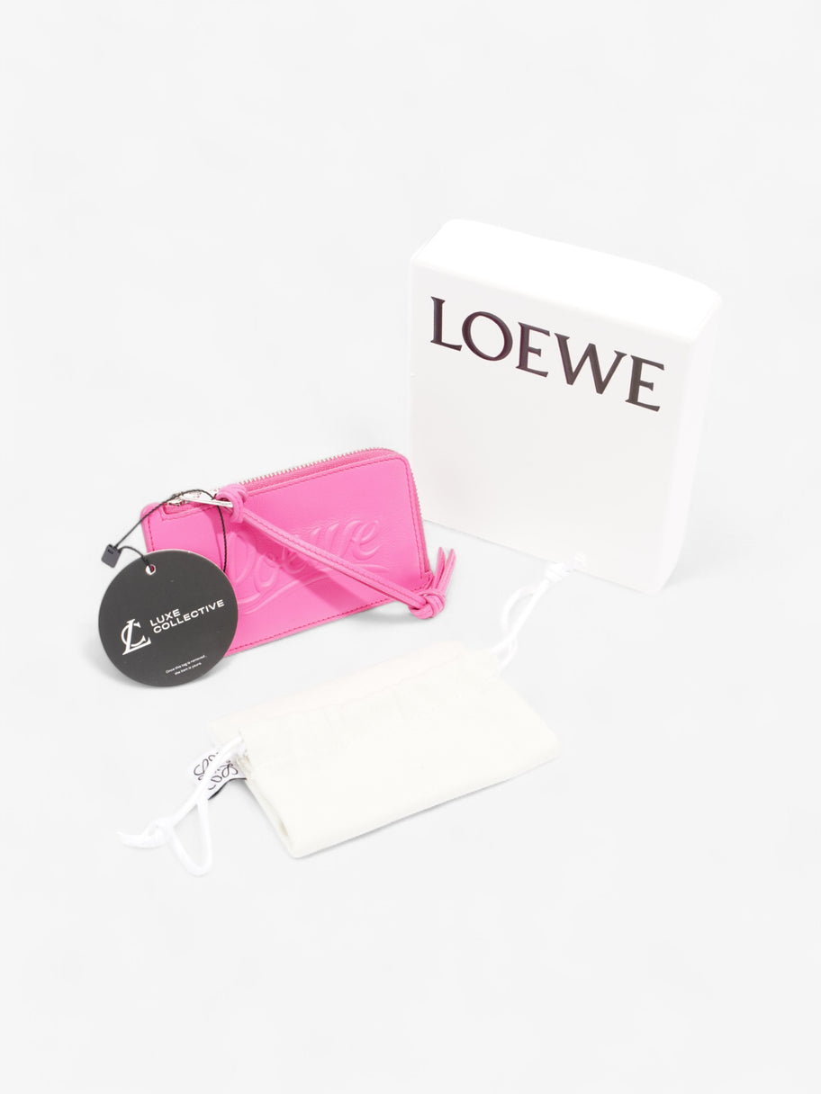 Loewe Logo Coin Cardholder Fuschia Leather Image 5