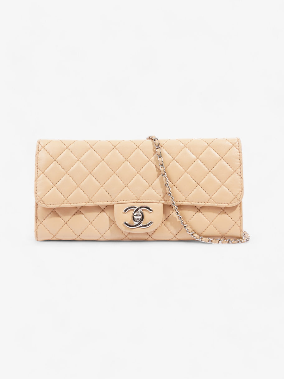 Chanel East West Wallet on Chain Beige Leather Image 1