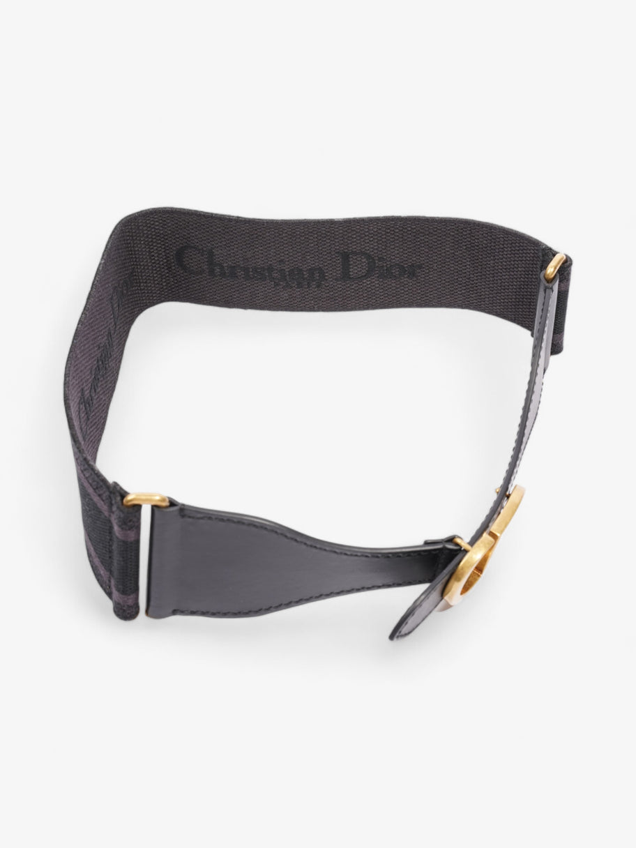 Christian Dior CD Belt Black / Gold Cotton 80cm Image 6