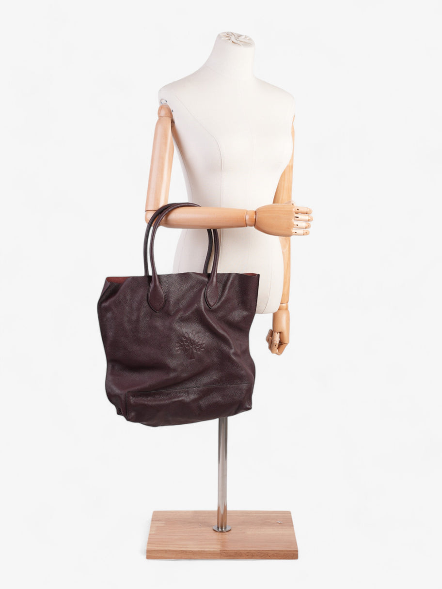 Mulberry Blossom Tote Oxblood Grained Leather Image 2