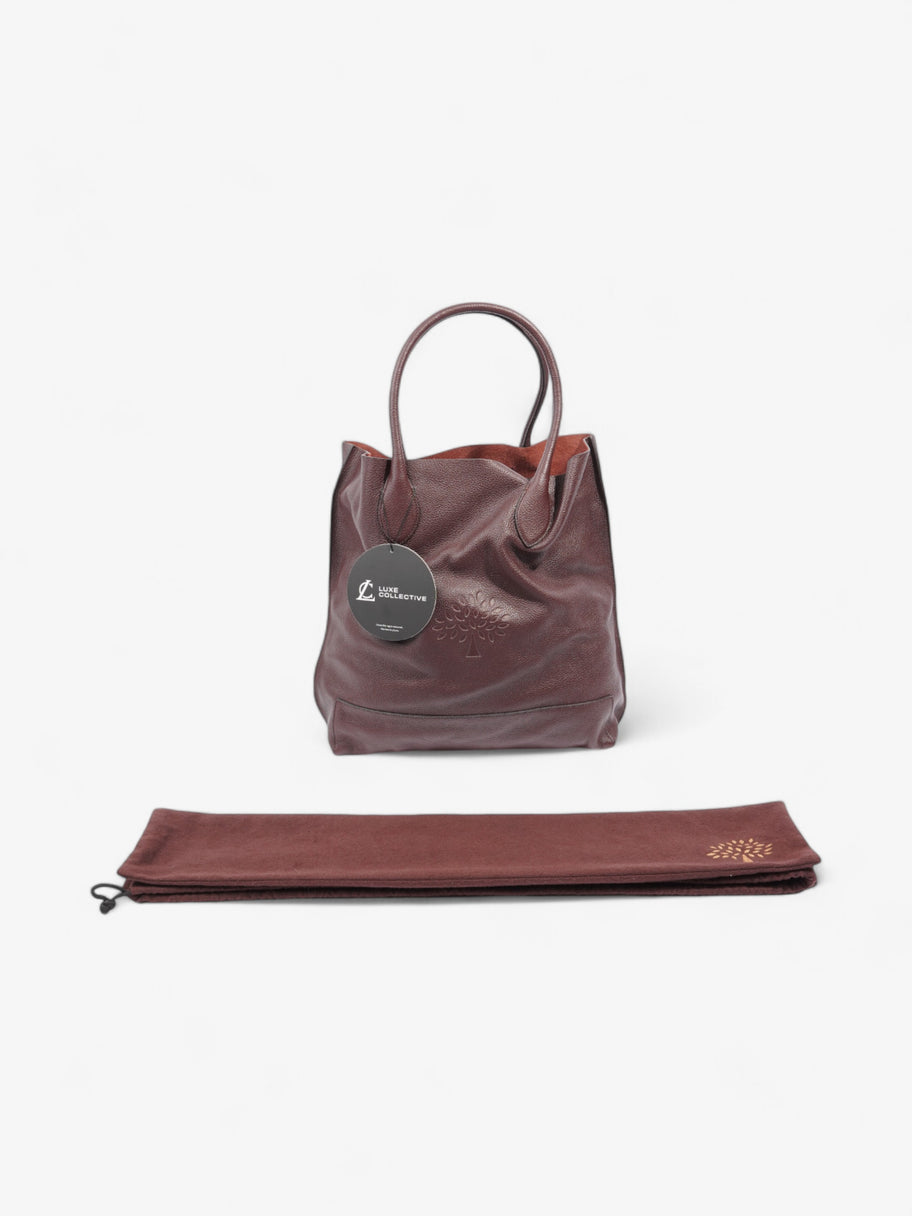 Mulberry Blossom Tote Oxblood Grained Leather Image 8