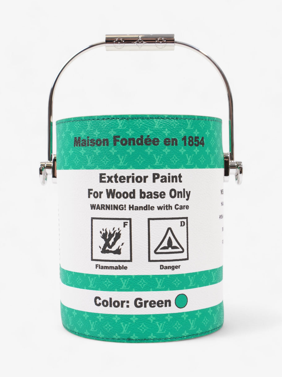 Louis Vuitton Paint Can Bag Green / White / Black Leather Image 4