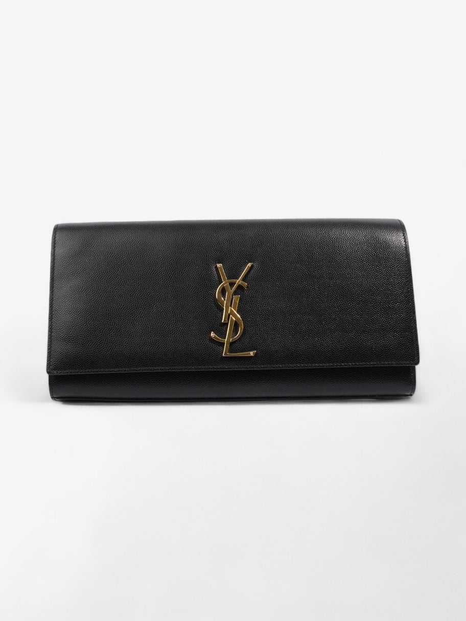 Saint Laurent Cassandre Clutch Black Leather Image 1