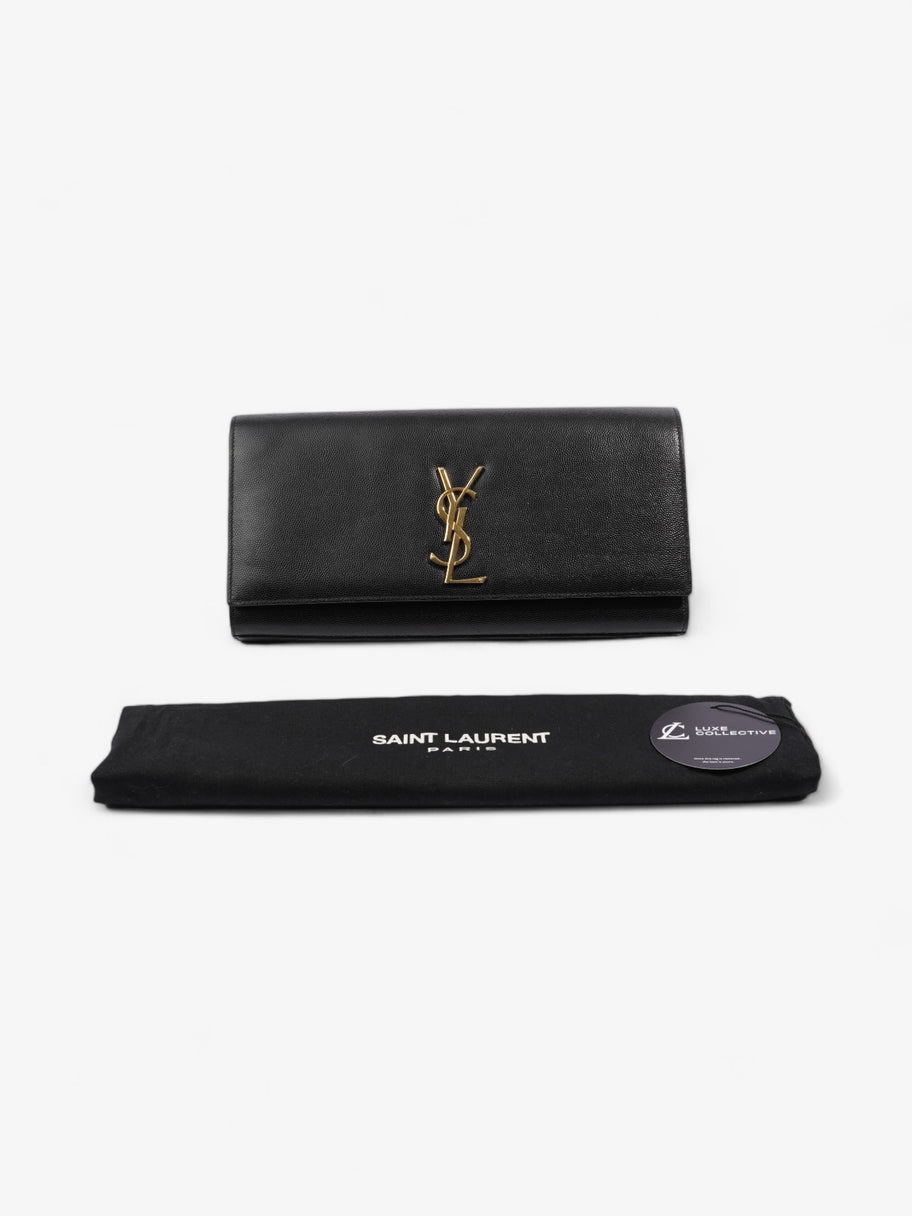 Saint Laurent Cassandre Clutch Black Leather Image 7