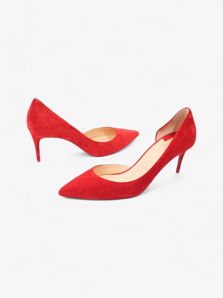 Christian Louboutin Iriza 70mm Flamenco Red Suede EU 40 UK 7 Image 9