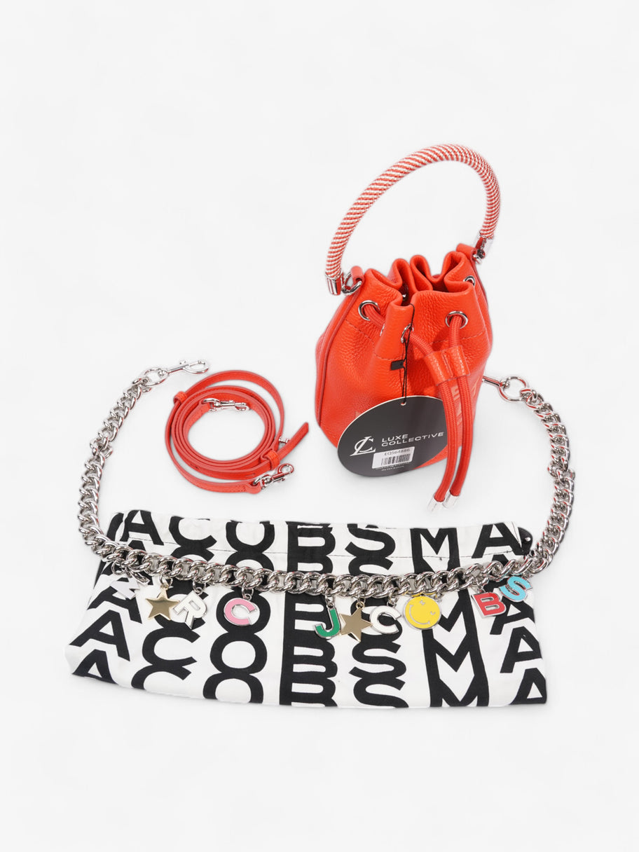 Marc Jacobs The Bucket Bag Electric Orange Leather Mini Image 8