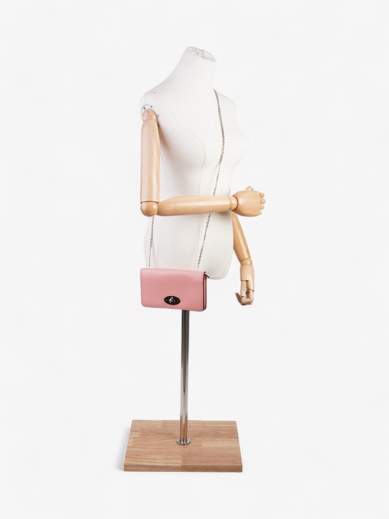  Mulberry Bayswater Clutch Light Pink Calfskin Leather