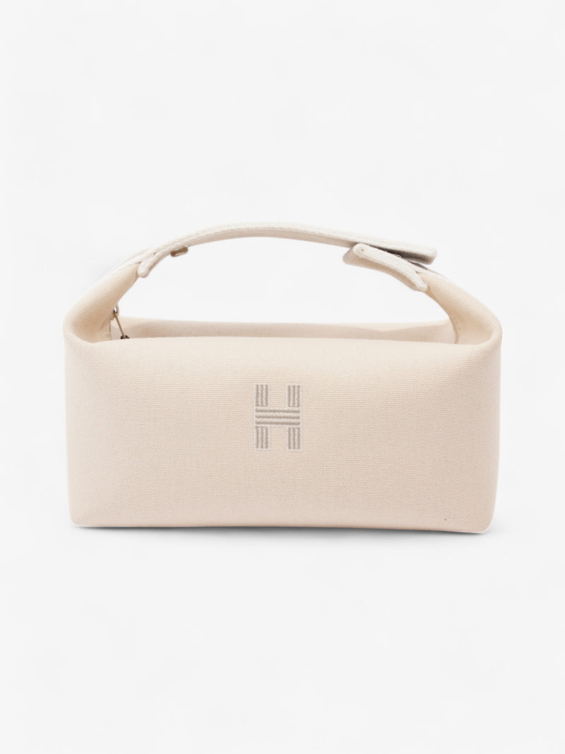  Hermes Bride-a-Brac Natural / White / Grey Canvas Small