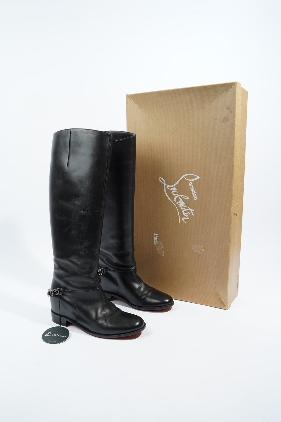 Louboutin riding boots best sale