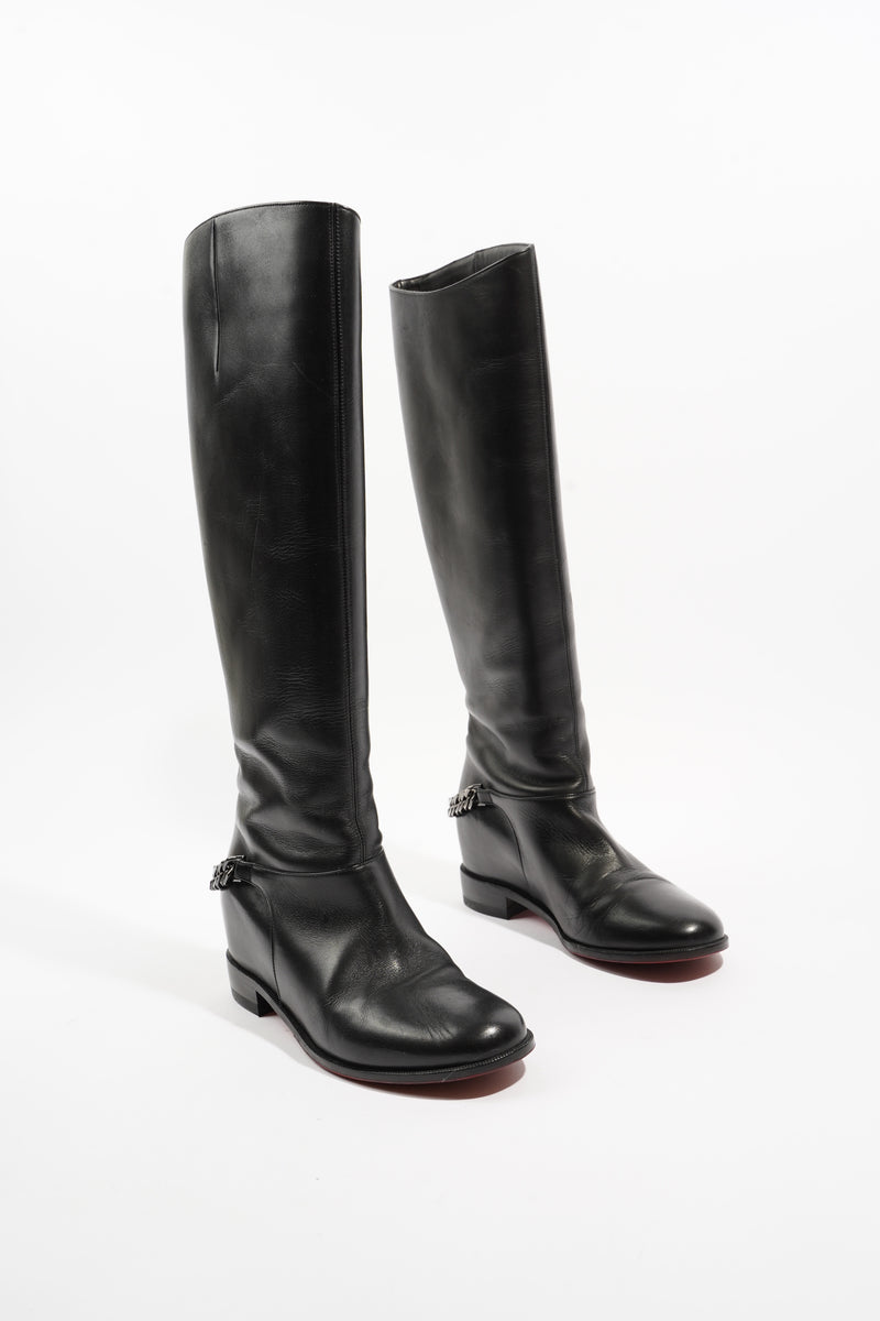  Cate Boot Black Calfskin Leather EU 37 UK 4