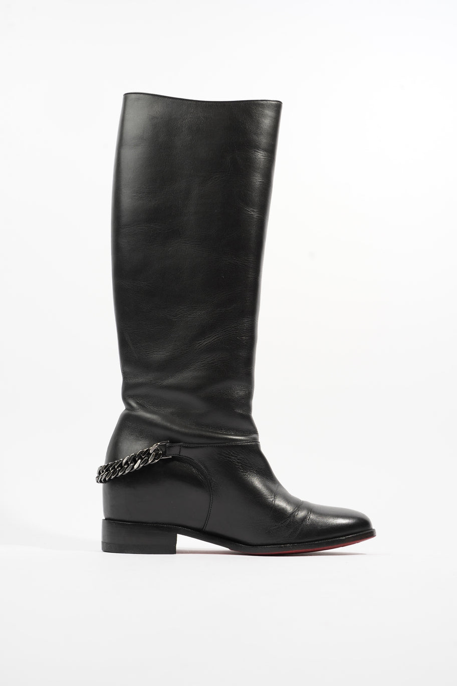 Christian Louboutin Cate Boot Black Calfskin Leather EU 37 UK 4 Luxe Collective