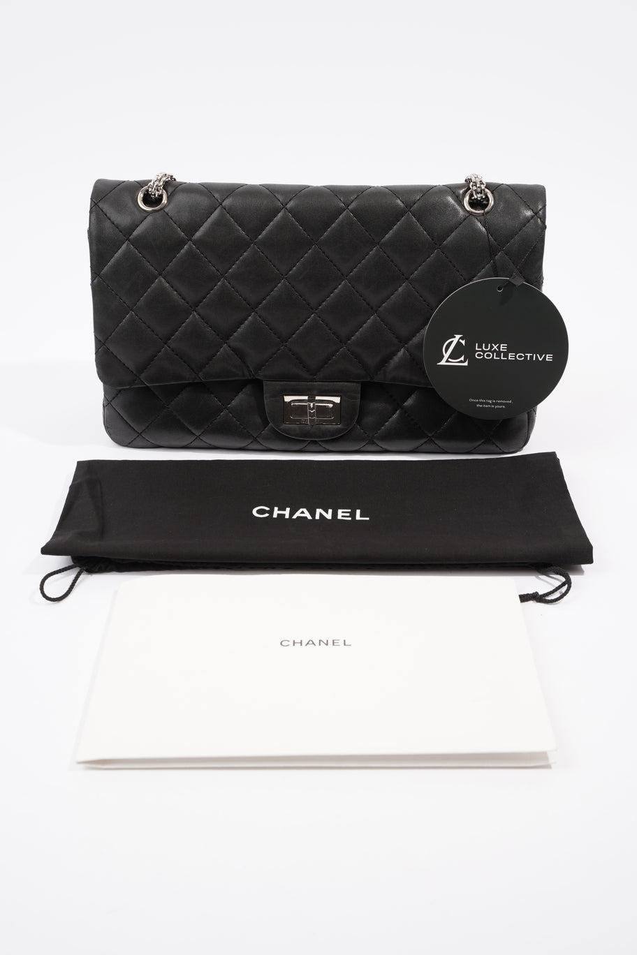 Chanel 2.55 Reissue Flap Black Calfskin Leather Image 12