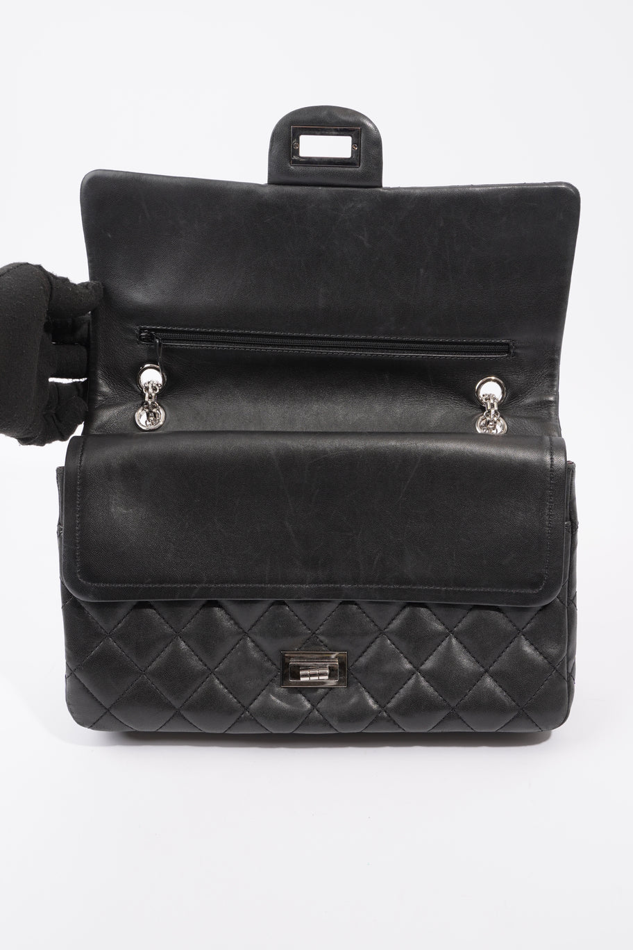 Chanel 2.55 Reissue Flap Black Calfskin Leather Image 9