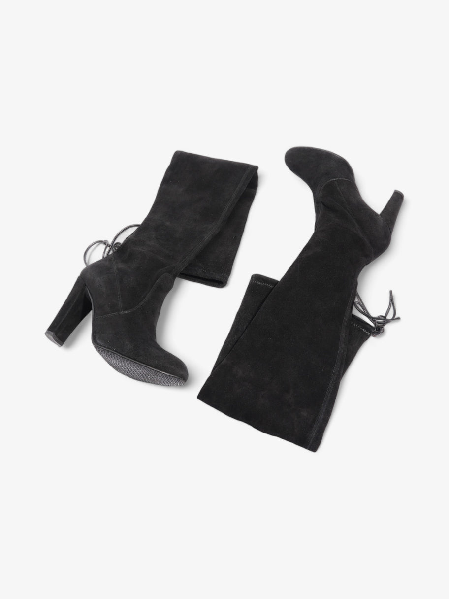 Stuart Weitzman Over The Knee Boots 95mm Black Suede EU 36.5 UK 4.5 Luxe Collective