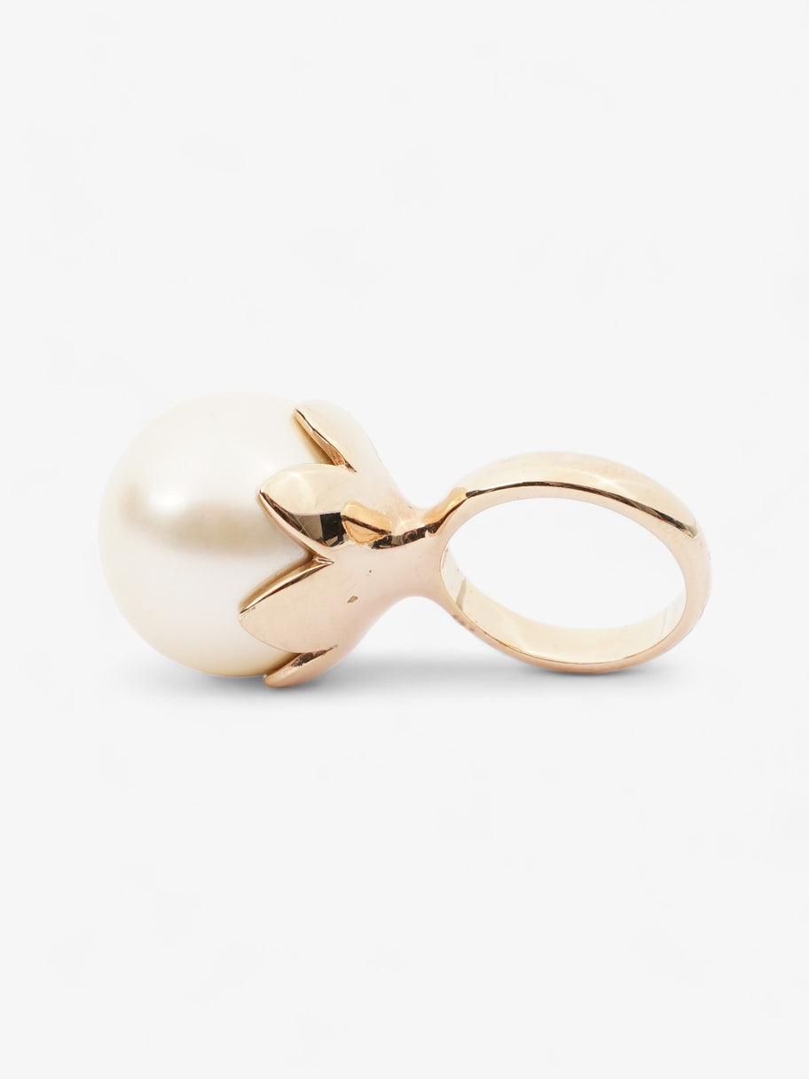 Faux Pearl Ring Gold Base Metal M Circumference 16.56mm Luxe Collective