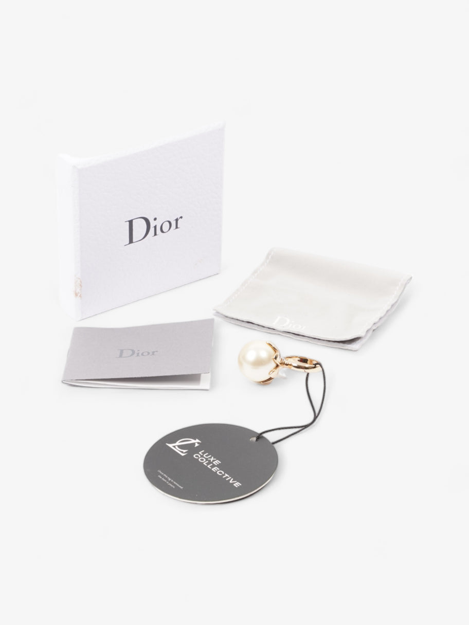 Christian Dior Faux Pearl Ring Gold Base Metal M (Circumference - 16.56mm) Image 5