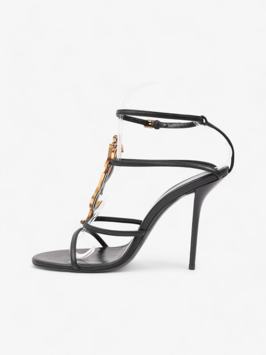 Saint Laurent Cassandre Palm Heels 110mm Black / Gold Leather EU 38.5 UK 5.5 Image 3