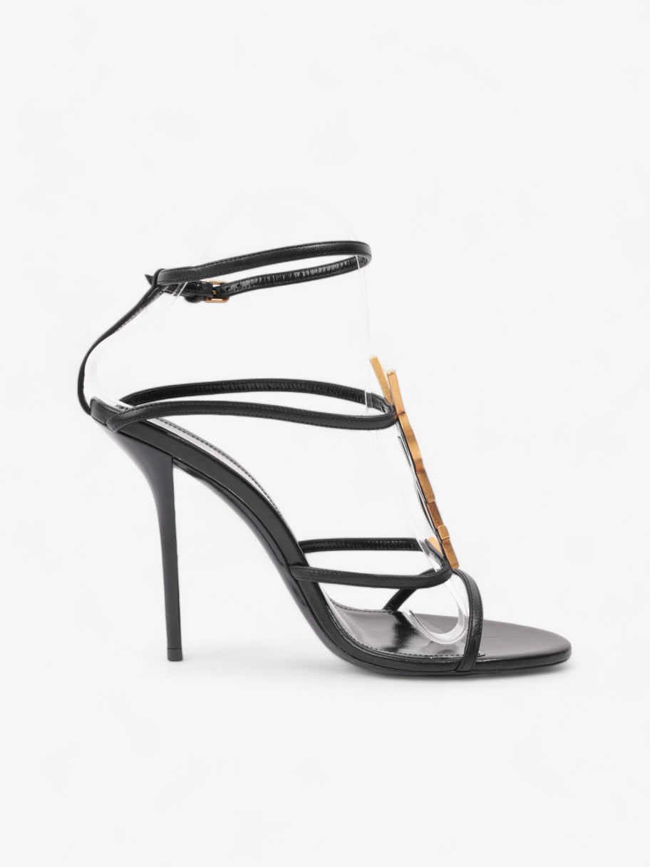 Saint Laurent Cassandre Palm Heels 110mm Black / Gold Leather EU 38.5 UK 5.5 Image 4