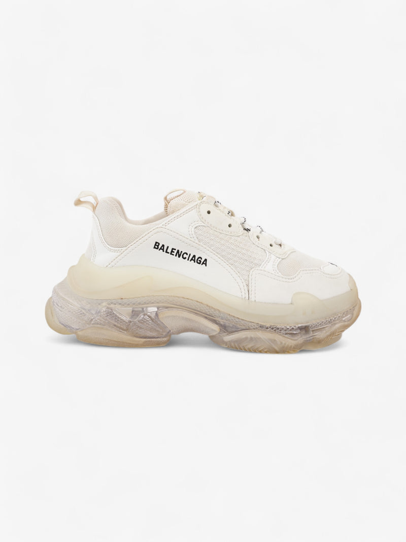  Balenciaga Triple S Clear Sole White  / Black Mesh EU 39 UK 6