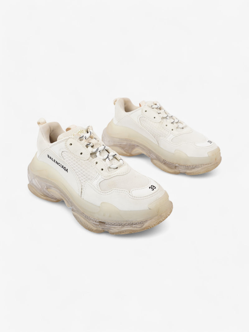  Balenciaga Triple S Clear Sole White  / Black Mesh EU 39 UK 6