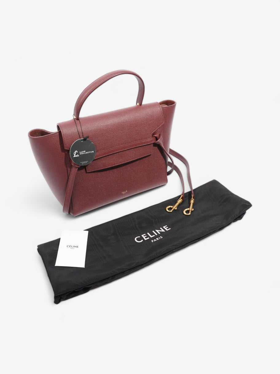 Celine Belt Bag Burgundy Grained Leather Mini Image 9