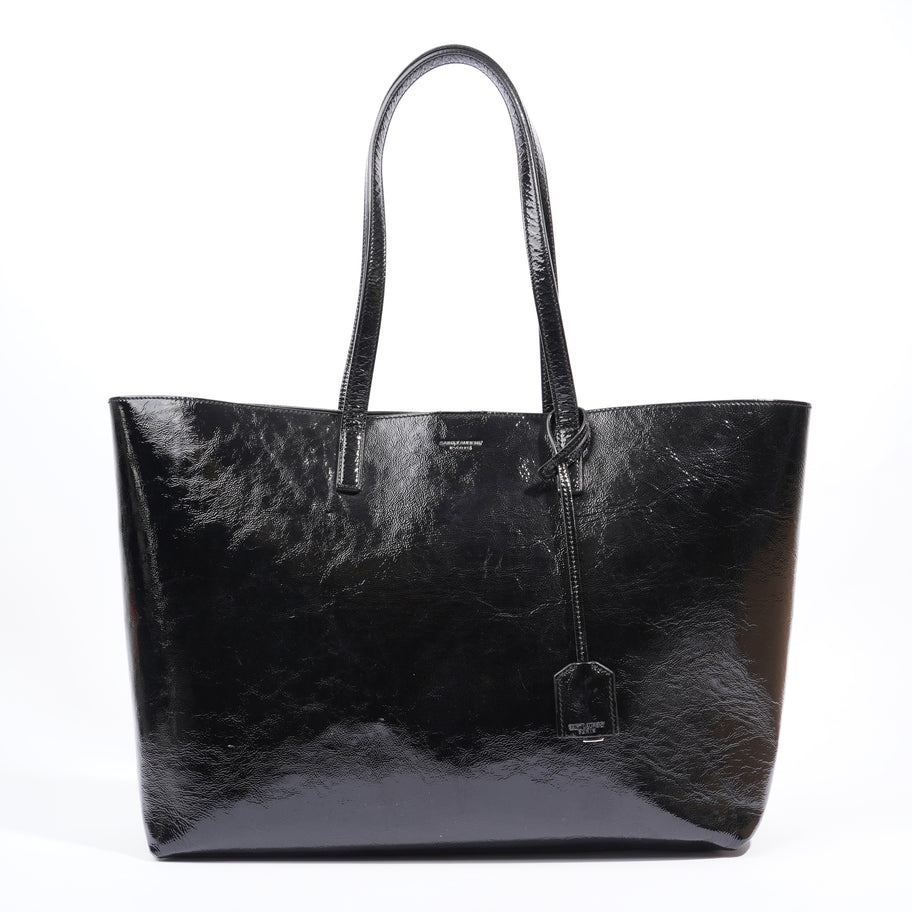 Shopping Tote Black Patent Leather Large Image 1