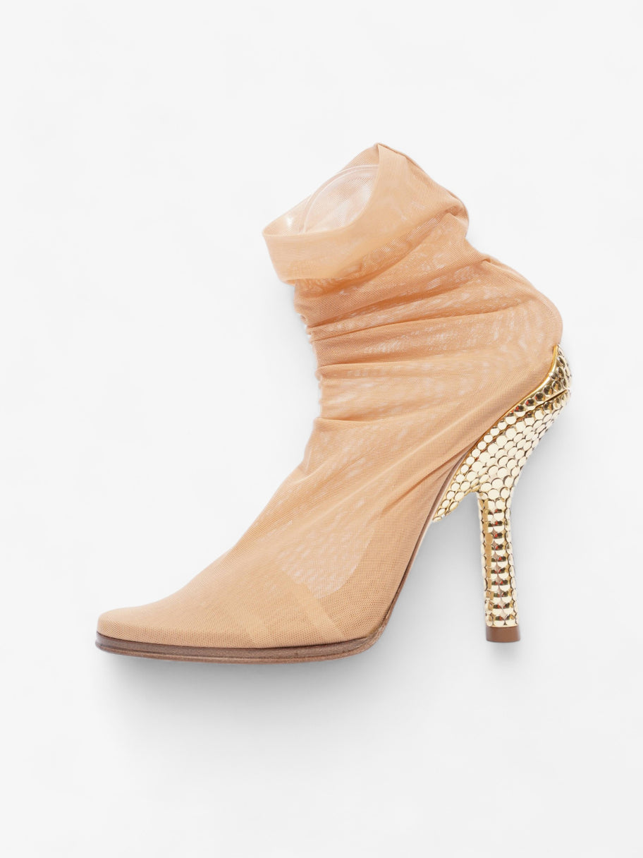 Sock Style Ankle Boot 120 Nude Fabric EU 38 UK 5 Image 5