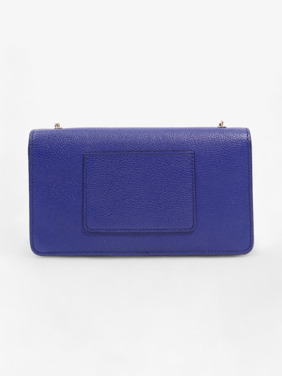 Mulberry Bayswater Clutch Wallet On Chain Blue Leather Image 4